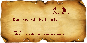 Keglevich Melinda névjegykártya